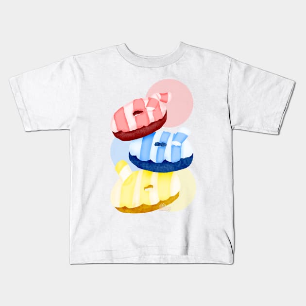 Cuphead Donuts Kids T-Shirt by Livvy